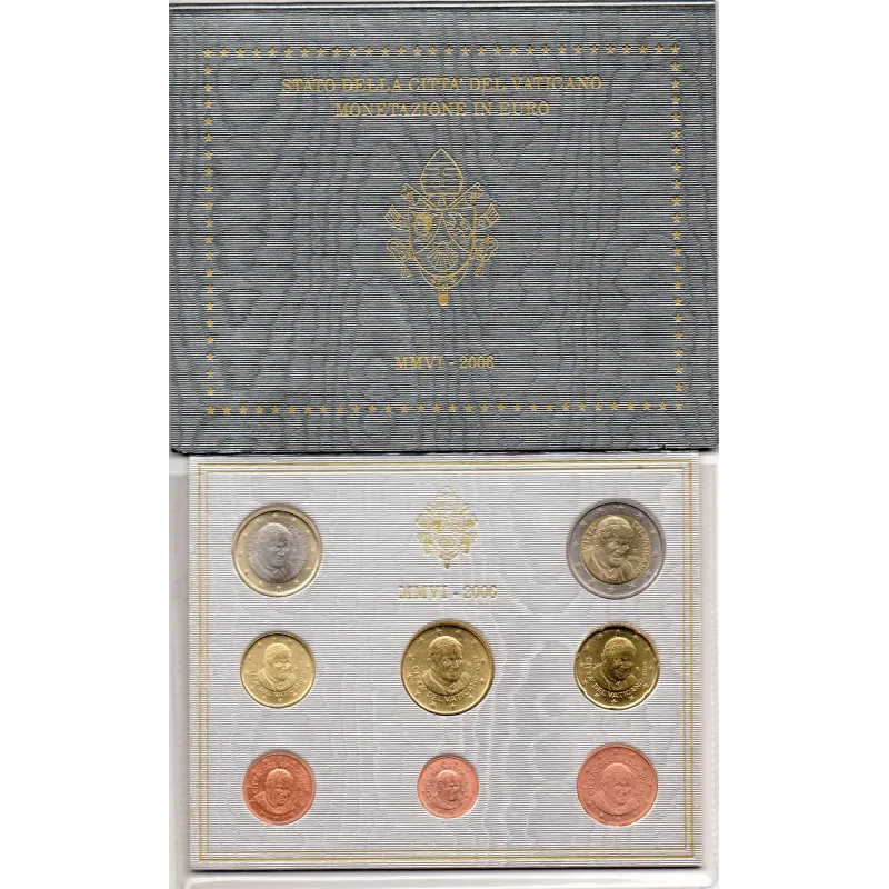 Coffret BU Vatican 2006 Benoit XVI pièces de monnaie Coffret BU Vatican 2006 Benoit XVI pièces de monnaie