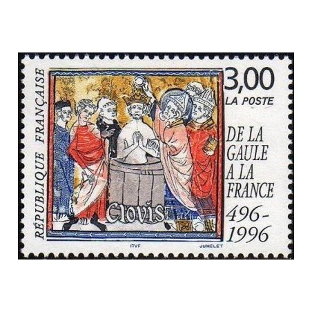 Timbre Yvert No 3024 Le bapteme de Clovis