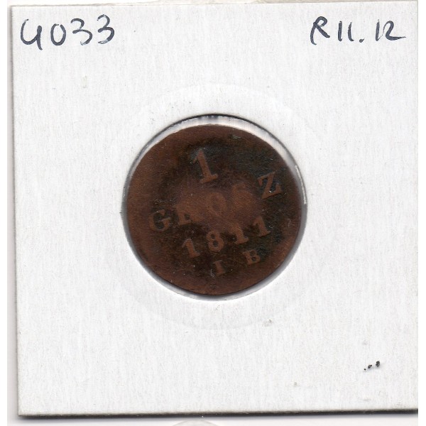 Pologne 1 Grosz 1811 IB TB, KM C81 pièce de monnaie