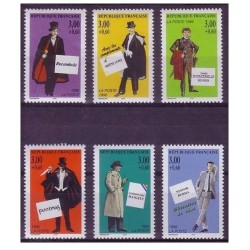 Timbres Yvert No 3025-3030 Héros français du roman policier