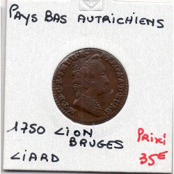 Pays-Bas Autrichiens Liard 1750 Lion Bruges TB, KM 2 pièce de monnaie