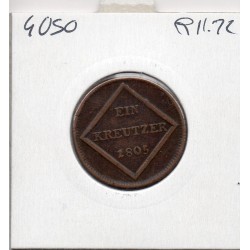 Autriche Salzbourg 1 kreutzer 1805 TB+, KM 491 pièce de monnaie