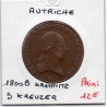 Autriche 3 kreuzer 1800 B Kremnitz TTB, KM 2115 pièce de monnaie