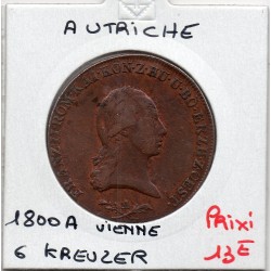 Autriche 6 kreuzer 1800 A Vienne TTB-, KM 2128 pièce de monnaie