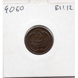 Autriche 2 Heller 1896 Sup+, KM 2801 pièce de monnaie