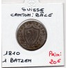 Suisse Canton Bâle Basel 1 Batzen 1810 TB+, KM 196 pièce de monnaie