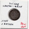 Suisse Canton Bâle Basel 1 Batzen 1765 TB+, KM 164 pièce de monnaie
