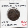 Suisse Canton Lucerne 1/2 Batzen ou 5 rappen 1713 TTB-, KM 45 pièce de monnaie