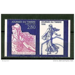 Timbre Yvert No 2991b journée du timbre la semeuse Issue de carnet