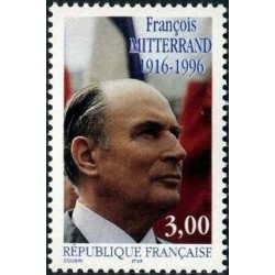 Timbre Yvert  France No 3042 président françois Mitterrand