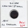 Suisse Canton Saint Gall 1/2 Kreuzer 1811 TTB+, KM 109 pièce de monnaie