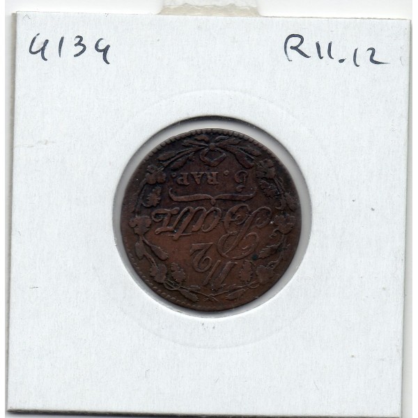 Suisse Canton Vaud 1/2 batzen ou 5 rappen 1817 TB, KM 6 pièce de monnaie