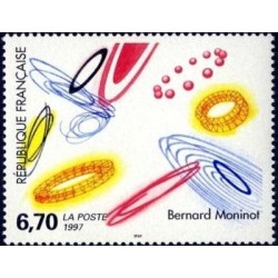 Timbre Yvert France No 3050 Oeuvre de Bernard Moninot