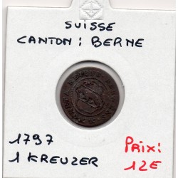 Suisse Ville de Berne 1 Kreuzer 1797 TTB, KM 115 pièce de monnaie