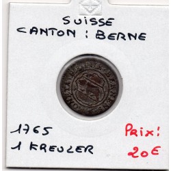 Suisse Ville de Berne 1 Kreuzer 1765 TTB, KM 115 pièce de monnaie