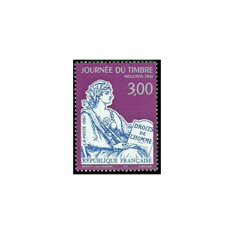 Timbre Yvert France No 3052 Journée du timbre, Mouchon 1902 issu de carnet