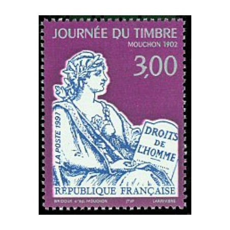 Timbre Yvert France No 3052 Journée du timbre, Mouchon 1902 issu de carnet