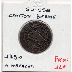 Suisse Canton Berne 1/2 Batzen 1794 TTB-, KM 91 pièce de monnaie