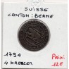 Suisse Canton Berne 1/2 Batzen 1794 TTB-, KM 91 pièce de monnaie