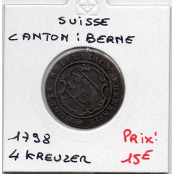 Suisse Canton Berne 1/2 Batzen 1798 TTB, KM 91 pièce de monnaie