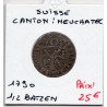 Suisse Canton Neuchatel 1/2 Batzen 1790 sup- , KM 47 pièce de monnaie