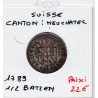 Suisse Canton Neuchatel 1/2 Batzen 1789 TTB+, KM 47 pièce de monnaie