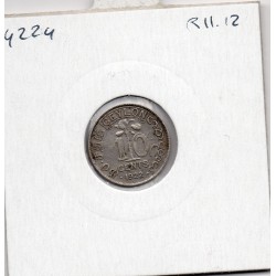 Ceylan 10 cents 1922 TTB, KM 104a pièce de monnaie