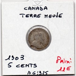 Canada 5 cents 1903 TB, KM 7 pièce de monnaie