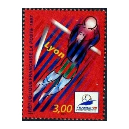 Timbre Yvert No 3074 Lyon, france 1998 coupe du monde de foot