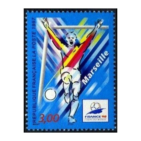 Timbre Yvert No 3075 Marseille, France 1998 coupe du monde de foot