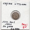 Empire Ottoman 20 para 1277 AH an 2 - 1862 TTB+, KM 688 pièce de monnaie