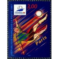 Timbre Yvert No 3077 Paris, France 1998 coupe du monde de foot