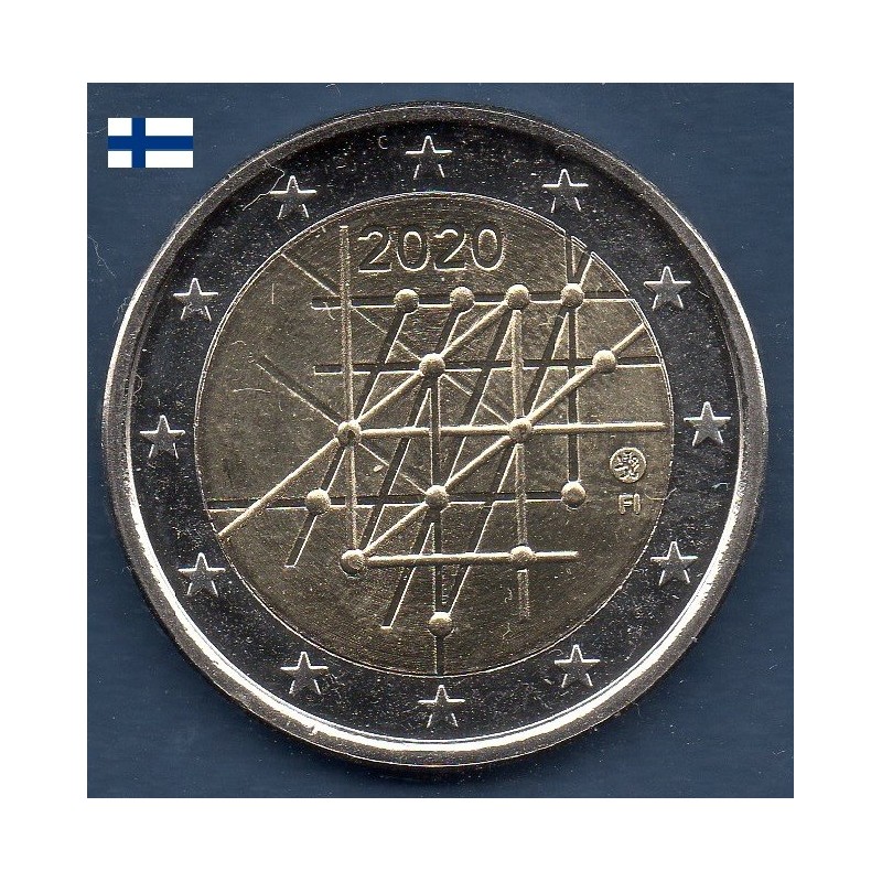 2 euros commémoratives Finlande 2020 Université de turku pieces de monnaie €