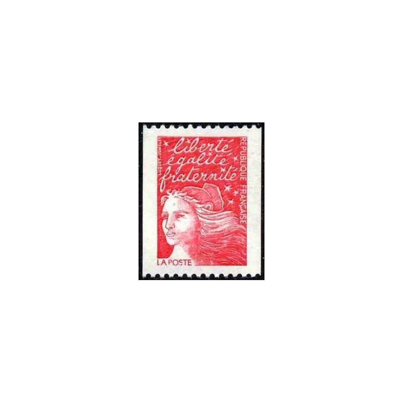 Timbre Yvert France No 3084 Marianne de Luquet sans valeur rouge de roulette