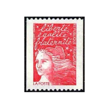 Timbre Yvert France No 3084 Marianne de Luquet sans valeur rouge de roulette