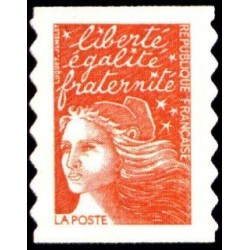 Timbre Yvert France No 3085 Marianne de Luquet sans valeur rouge issue de carnet