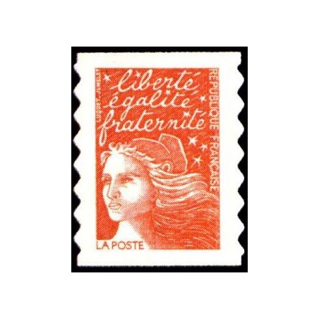 Timbre Yvert France No 3085 Marianne de Luquet sans valeur rouge issue de carnet
