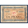 Troyes 1 franc TTB- 1.1.1921 Pirot 8 Billet de la chambre de Commerce