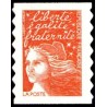 Timbre Yvert  Fance No 3085a Marianne de Luquet Type II sans valeur rouge issue de carnet adhésif