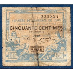 Lyon 50 centimes TTB 19.2.1920 Billet de la chambre de Commerce
