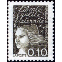 Timbre Yvert France No 3086 Marianne de Luquet  0.10fr bistre noir