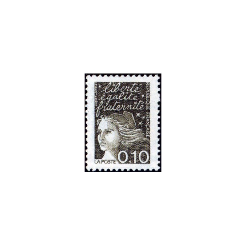 Timbre Yvert France No 3086 Marianne de Luquet  0.10fr bistre noir