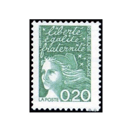 Timbre Yvert France No 3087 Marianne de Luquet  0.20fr émeraude