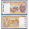 BCEAO Pick N°111Ah pour le Cote d'Ivoire, Billet de banque de 1000 Francs CFA 1998