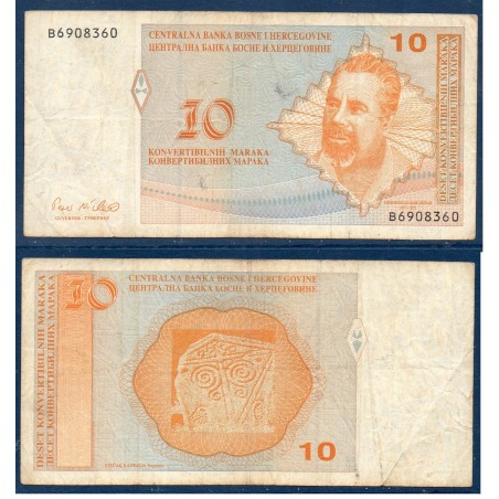 Bosnie Pick N°63, TB Billet de banque de 5 Mark Convertible 1998