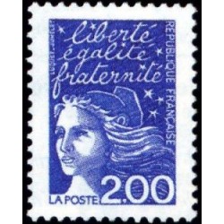 Timbre Yvert France No 3090 Marianne de Luquet 2fr bleu