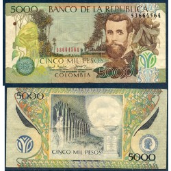 Colombie Pick N°452a, TTB Billet de banque de 5000 Pesos 2001
