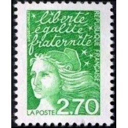 Timbre Yvert France No 3091 Marianne de Luquet 2.70fr vert