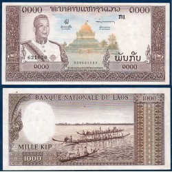 Laos Pick N°14a, TTB Billet de banque de 1000 Kip 1963