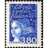 Timbre Yvert France No 3093 Type Marianne de Luquet 3.80fr bleu